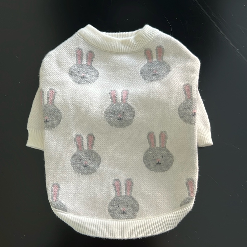 NWT Dog Sweater with bunnies
